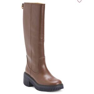 NEW 4CCCCEES Leather Plita City Mid Rise Boots in brown for women 725 15j8